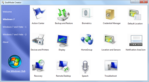 GodMode Creator Shortcuts GodMode Creator Shortcuts